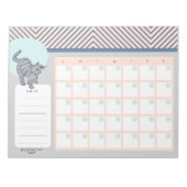 Tabby Cat Open Dated Desk Calendar Notepad Notizblock (Vorderseite)