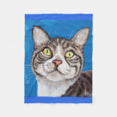 Tabby Cat Painting Fleecedecke (Vorderseite)