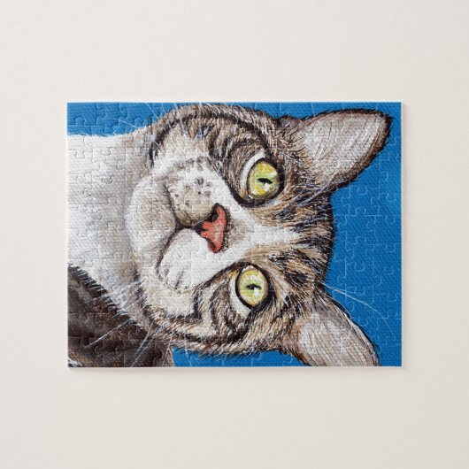 Tabby Cat Painting Puzzle (Horizontal)