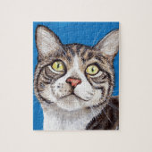 Tabby Cat Painting Puzzle (Vertikal)