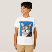 Tabby Cat Painting T-Shirt (Vorne ganz)