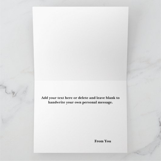 Tabby Cat Peeking Blue Funny Karte (Innenseite)