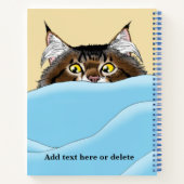 Tabby Cat Peeking Blue Funny Notizblock (Rückseite)