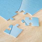 Tabby Cat Peeking Blue Funny Puzzle (Seite)