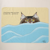 Tabby Cat Peeking Blue Funny Sherpadecke (Vorderseite (Horizontal))