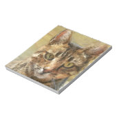 Tabby Cat Pencil Sketch Notizblock (Rotiert)