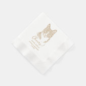 Tabby Cat Personalisiert Cheers Napkins Serviette (Ecke)