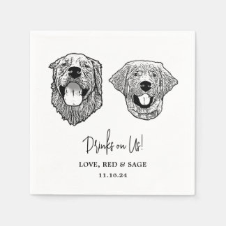 Tabby Cat Personalisiert Drinks on Me Napkins Serviette