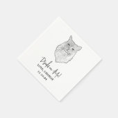 Tabby Cat Personalisiert Drinks on Me Napkins Serviette (Ecke)