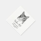 Tabby Cat Personalisiert Drinks on Me Serviette (Ecke)