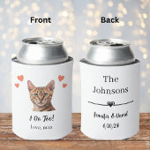 Tabby Cat Pet Wedding Can Cooler Gefallen Dosenkühler