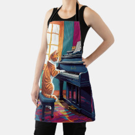 Tabby Cat Piano Schürze