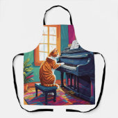 Tabby Cat Piano Schürze (Vorderseite)