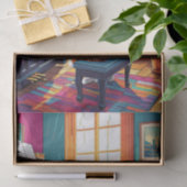 Tabby Cat Piano Seidenpapier (Geschenk)