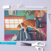 Tabby Cat Piano Seidenpapier (Handwerk)