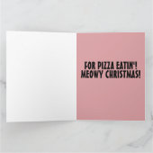 TABBY CAT PIZZA CHRISTMAS GROSSE KARTEN (Innenseite)