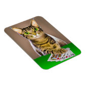 Tabby Cat Playing Poker Magnet (Rechte Seite)