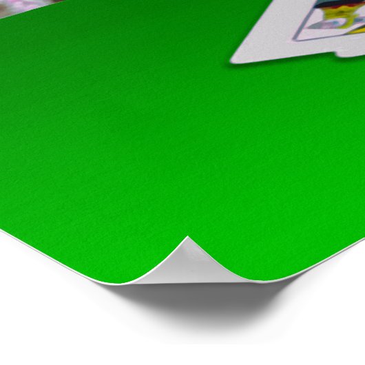 Tabby Cat Playing Poker Poster (Ecke)