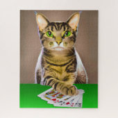 Tabby Cat Playing Poker Puzzle (Vertikal)