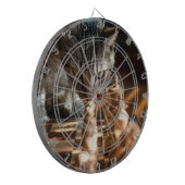 Tabby Cat Playing Schach Dartscheibe (Vorderseite Links)