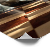Tabby Cat Playing Schach Poster (Ecke)