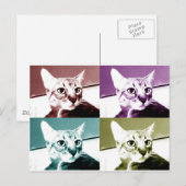 Tabby Cat - Pop Art Postkarte (Vorne/Hinten)