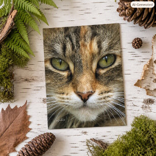 Tabby Cat Portrait Postkarte