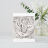 Tabby Cat Postkarte (Stehend Vorderseite)