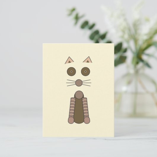 Tabby CAT Postkarte (Stehend Vorderseite)