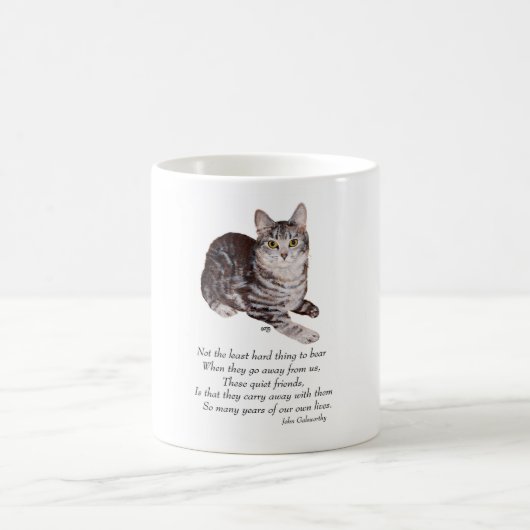 Tabby Cat Rainbow Bridge Kaffeetasse (Mittel)