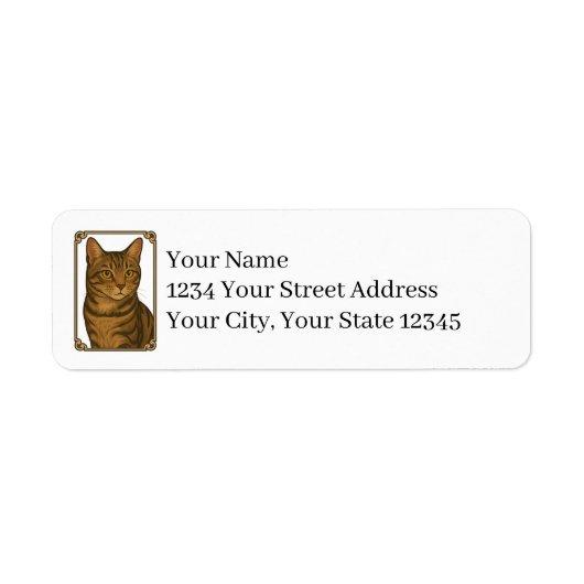 Tabby Cat Return Address Labels (Vorne)