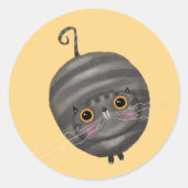Tabby Cat Runder Aufkleber (Vorderseite)