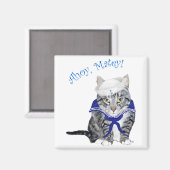Tabby Cat Sailor Magnet (Vorderseite/Rückseite)
