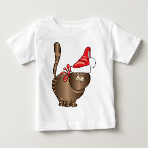 Tabby Cat Santa Baby T-shirt