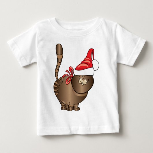 Tabby Cat Santa Baby T-shirt (Vorderseite)