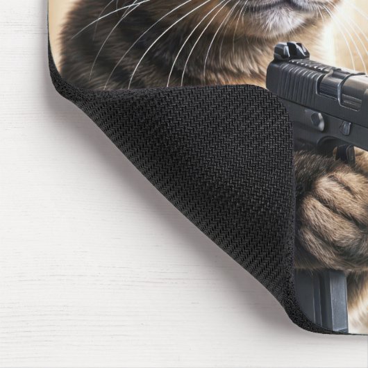 Tabby Cat Schutz der Stadt Mousepad (Ecke)