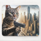 Tabby Cat Schutz der Stadt Mousepad (Vorne)