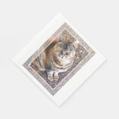 TABBY CAT SERVIETTE (Ecke)