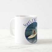 Tabby Cat Surf's Up! Kaffeetasse (Vorderseite Links)