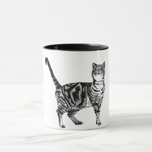 Tabby Cat Tabbies Strippenfeline Tasse (Zentrum)