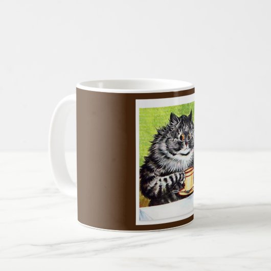 Tabby Cat Tasse, Louis Wain Kaffeetasse (Vorderseite Links)
