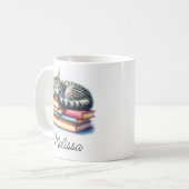 Tabby-Cat-Tasse speichern mit Namensvorlage Kaffeetasse (Vorderseite Links)