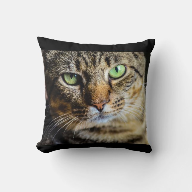 Tabby Cat Throw Kissen (Vorderseite)