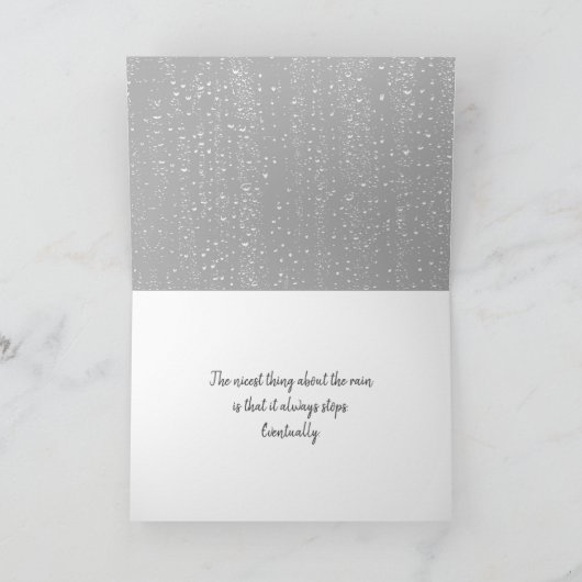 Tabby Cat Unter Schirm Karte (Innenseite)