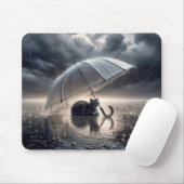 Tabby Cat Unter Schirm Mousepad (Mit Mouse)