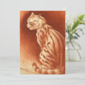 Tabby Cat von Louis Wain Dankeskarte (Stehend Vorderseite)