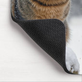 Tabby Cat Watching a Bird On a Feeder Mousepad (Ecke)