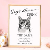 Tabby Cat Wedding Signature Drink-Zeichen Poster