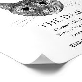 Tabby Cat Wedding Signature Drink-Zeichen Poster (Ecke)