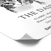 Tabby Cat Wedding Signature Drink-Zeichen Poster (Ecke)